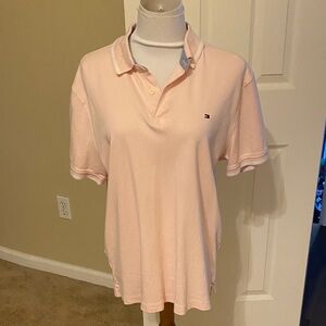 Pink Tommy Hilfiger short sleeved polo